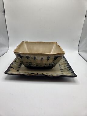 Pier 1 Serenity Soup Bowl  & Salad Plate